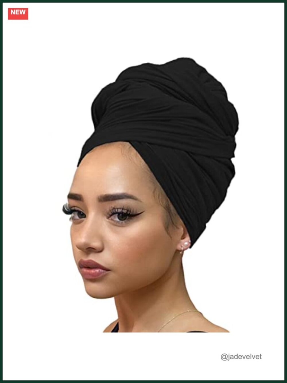 Stretch Jersey Turban Head Wrap Long Solid African Shawl Hair Scarf Lightweight